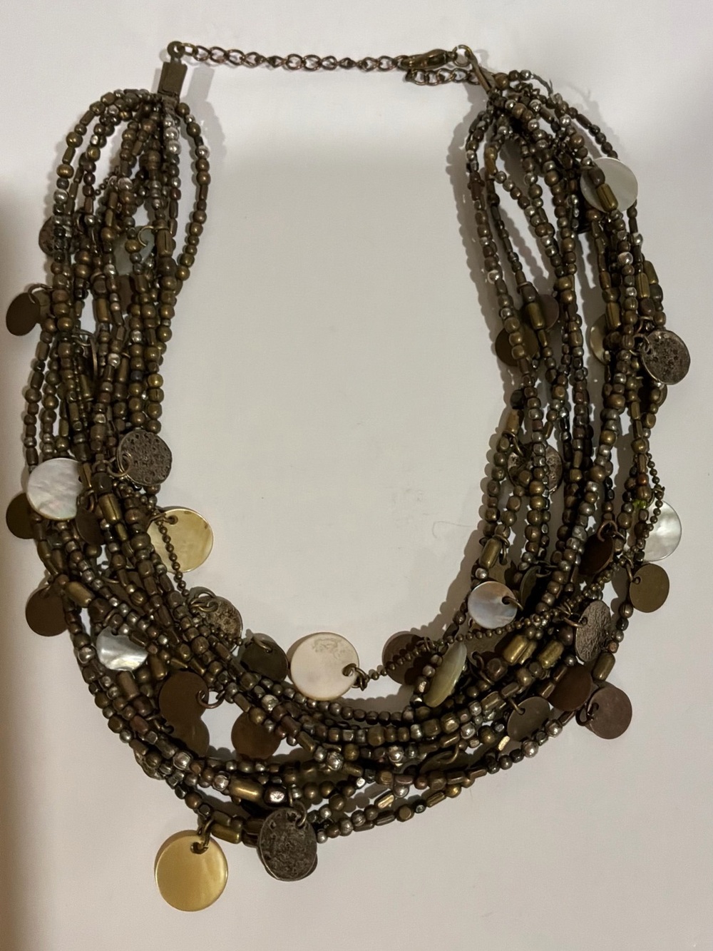 Multi-Strand Bronze Necklace